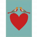 Birds And Heart Greeting Card