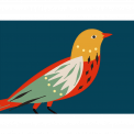 Patterned Bird Greeting Card
