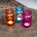 Pink Jam Jar Tealight Holder