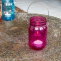 Pink Jam Jar Tealight Holder
