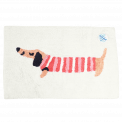 Cotton tufted bath mat sausage dog