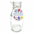 Wild flowers school milk bottle