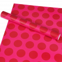  Wrapping Paper (5 Sheets) - Red Spot On Pink