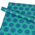 Wrapping Paper (5 Sheets) - Blue Spot On Turquoise