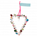 Multi-Beaded Heart Decoration (9 X 12 Cm)