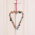 Multi-Beaded Heart Decoration (11 X 16 Cm)