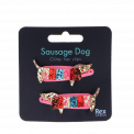 Sausage Dog Glitter Hair Clips (set Of 2)