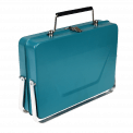 Portable Suitcase Bbq in Blue