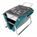 Portable Suitcase Bbq in Blue