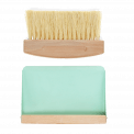 Wooden Table Brush And Pan Set - Pistachio