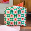 Jumbo Storage Bag - Pink And Green Daisy