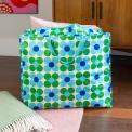 Jumbo Storage Bag - Blue And Green Daisy