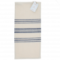 Pure Belgian Linen Tea Towel - Blue Stripe