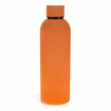 Rubber Coated Steel Bottle 500ml - Orange
