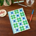 A5 Notebook - Blue And Green Daisy