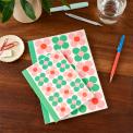 A5-A6 Notebook - Pink And Green Daisy