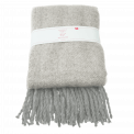 Woven Blanket With Tassels - Light Grey