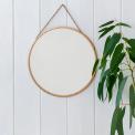 Hanging mirror (29cm) - Round, gold tone