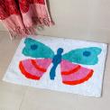 Tufted cotton bath mat - Butterfly
