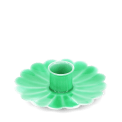 Enamel flat flower candle holder - Green