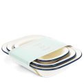 Enamel pie dishes (set of 3) - Blue