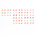 Stick on earrings (30 pairs) - Cosmic Love