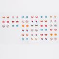 Stick on earrings (30 pairs) - Floral Flutter