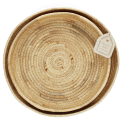 Round water hyacinth trays (set of 2)