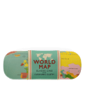 Glasses case & cleaning cloth - World Map