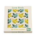 Love Birds coasters (set of 4) in box