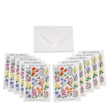 Wild Flowers Greeting Cards With Envelopes (pack Of 10)