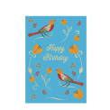 Flower Birds Birthday Card