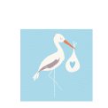 Blue Stork Card