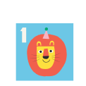 Lion 'one' Birthday Card
