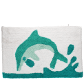 Tufted cotton bath mat - dolphin