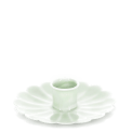 Enamel flat flower candle holder - Light grey