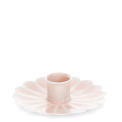 Enamel flat flower candle holder - Pink