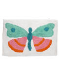 Tufted cotton bath mat - Butterfly