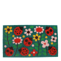 coir doormat ladybird print