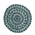 Crochet placemat - Teal