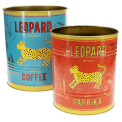 Large storage tins (set of 2) - Leopard