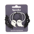 Glitter hair bands (set of 4) - Spooky