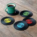 Silicone coasters (set of 6) - Vinyl record