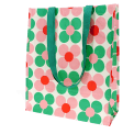 Shopping bag - Daisy pink and green