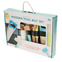 Wooden tools and tool belt playset