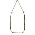 Rounded hanging brass frame 13x20cm