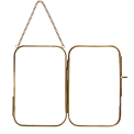 Rounded hanging brass frame 13x20cm