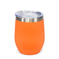 Rubber coated travel cup 350ml - Orange