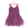 Crochet dress (5-6 years) - Damson purple
