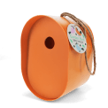 Oval bamboo fibre birdhouse - Orange